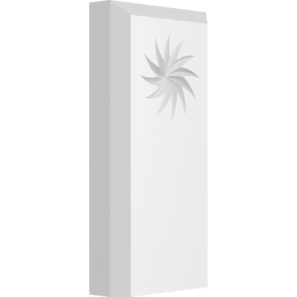 Ekena Millwork Standard Foster Spiral Plinth Block With Beveled Edge, 2 1/2"W x 5"H x 3/4"P PBP025X050X075FOS13 - main